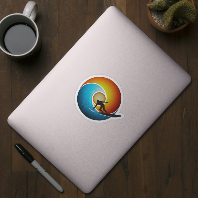 Surfing the Endless Summer Wave (v2) by Doc Multiverse Designs